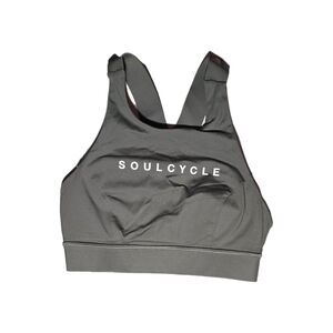 Lululemon x SoulCycle Free To Be Moved Bra Olive Green Skull Size 4